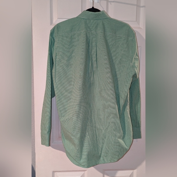 Lauren Ralph Lauren Green Gingham Button Down Shirt Size 16 34/35 - Picture 2 of 6